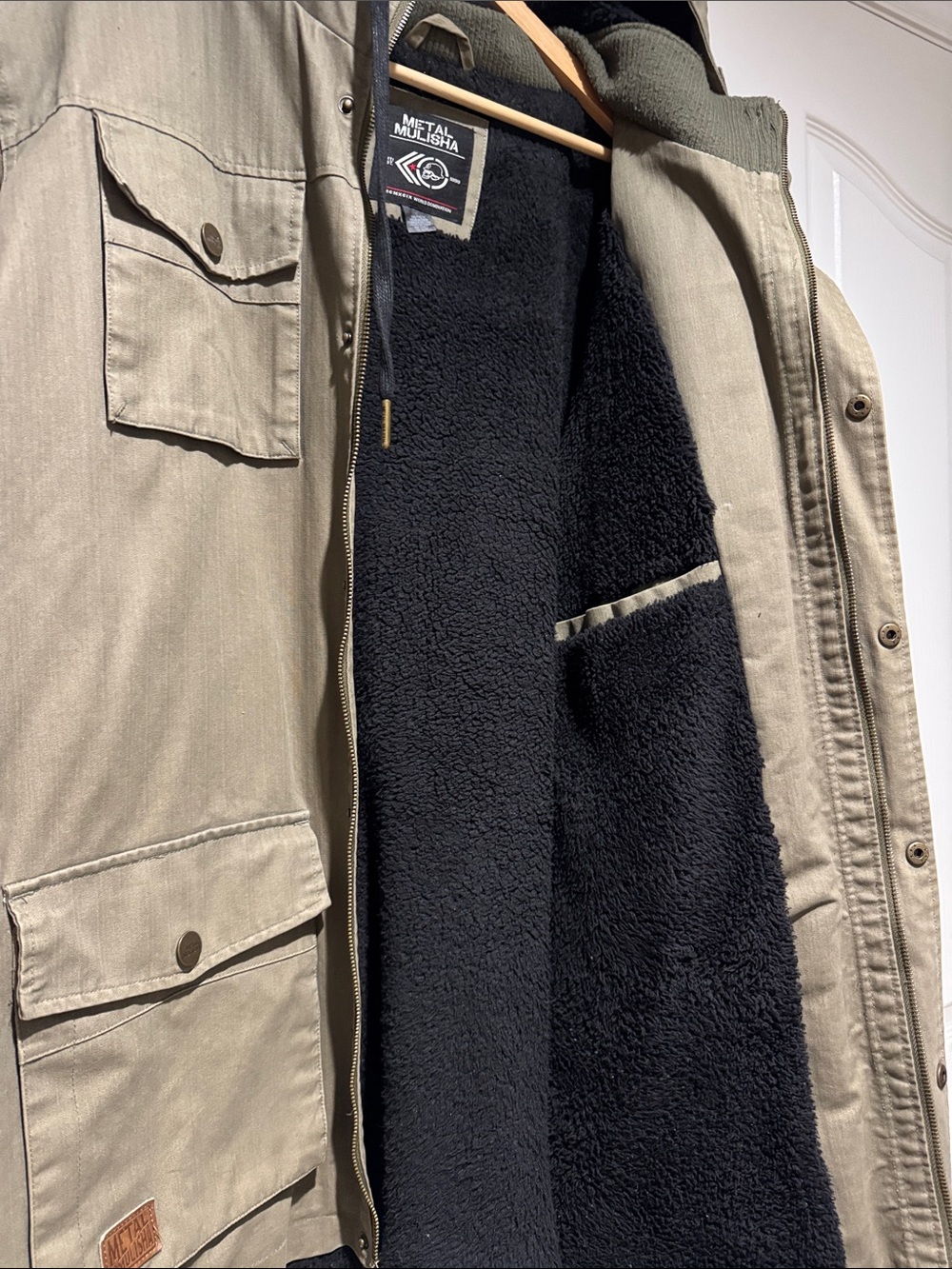 Metal Mulisha Olive Green Hooded Field Jacket - Picture 7 of 12